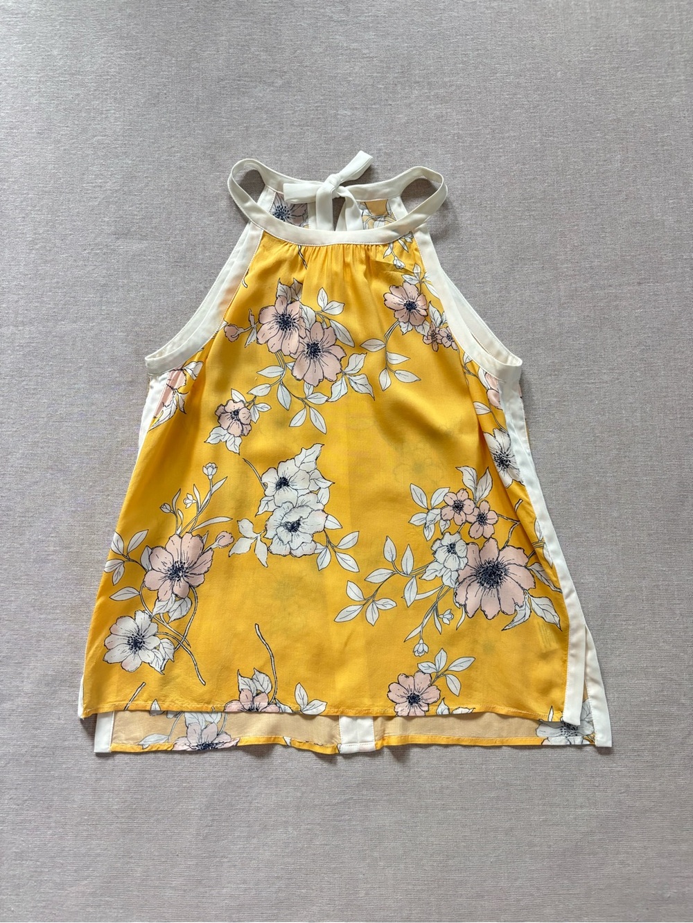 Collective Concepts yellow romantic cottagecore flowy tank top
